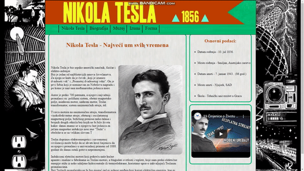 Nikola Tesla Museum Website